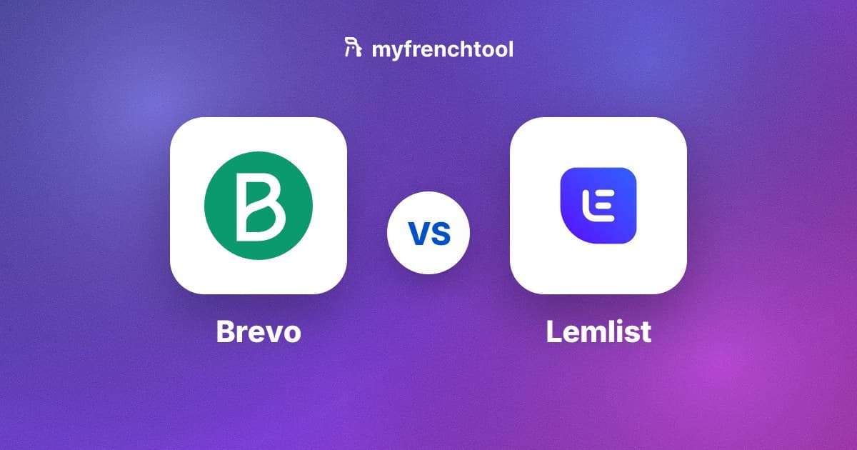 Comparatif Brevo vs Lemlist en 2026 : Brevo pour l'email marketing auprès de ses contacts et Lemlist pour la prospection à froid B2B, deux outils français hébergés en Europe