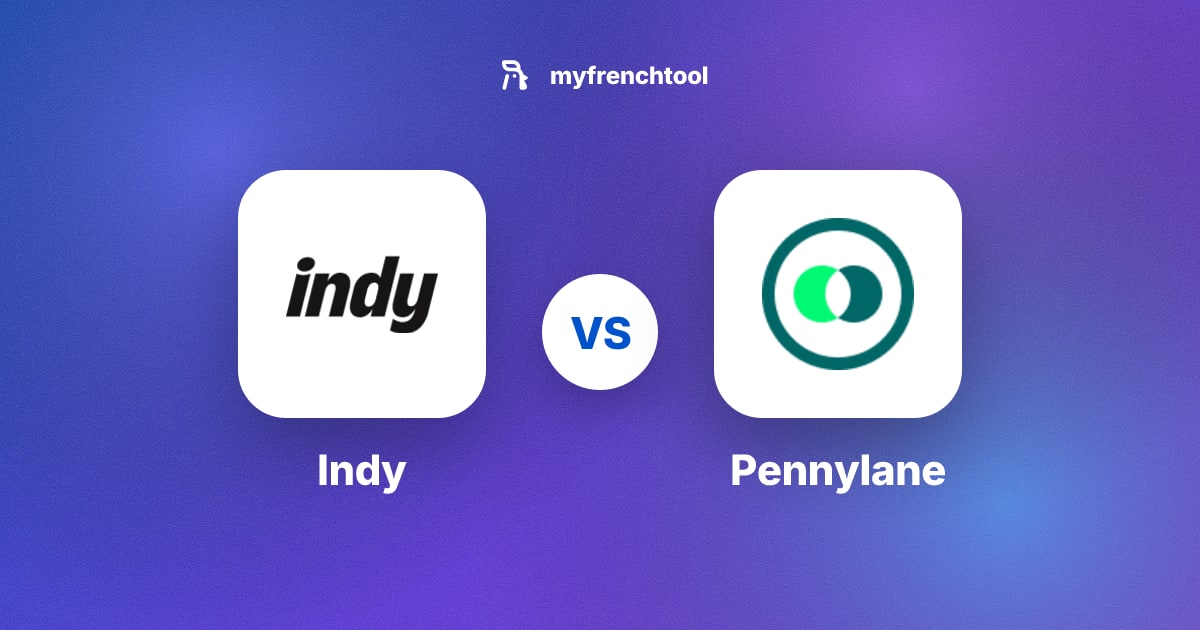 Comparatif Indy vs Pennylane : les logos des deux logiciels de comptabilité français face à face