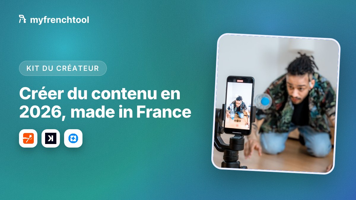 Les outils français pour créateurs de contenu en 2026 : Klap et Submagic pour le montage de shorts en IA, Swello et Iconosquare pour la publication et l'analyse, Photoroom pour les visuels, édités en France et hébergés en Europe