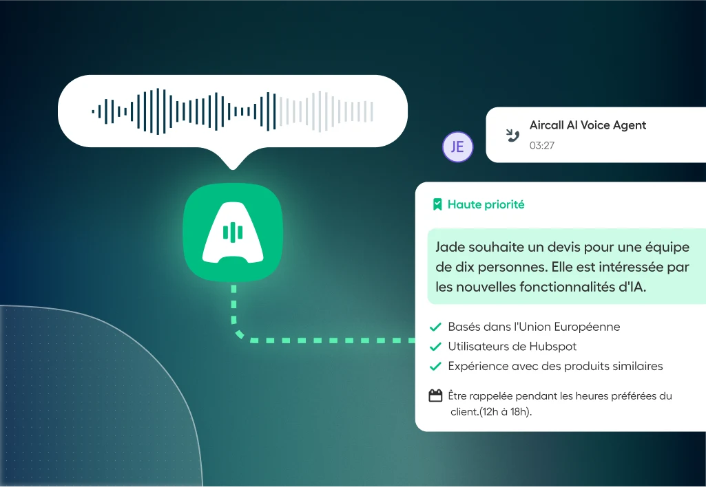 Aircall : L'agent IA vocal qualifie et résume à votre place