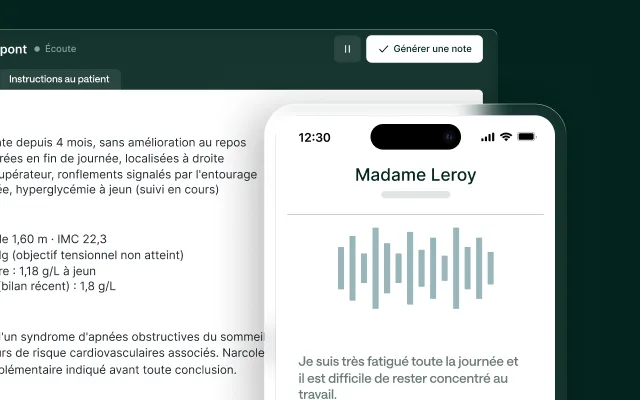 Nabla : Écoute et transcription en direct
